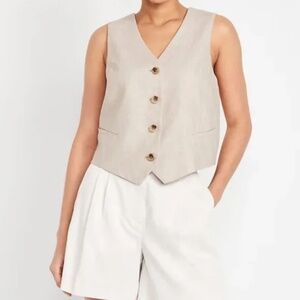 Old Navy Linen Vest in Small